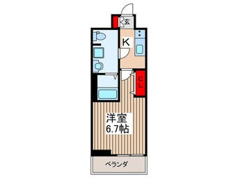 間取図 ｹｰﾃﾞｨｰｴｯｸｽﾚｼﾞﾃﾞﾝｽ原木中山