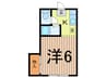 第１橘荘 1Kの間取り