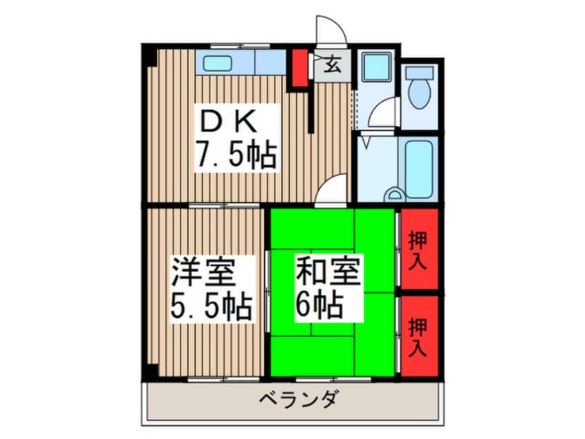 間取図 エステ-ﾄピア　ｶﾓｼﾀ