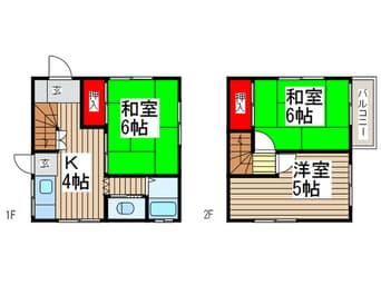 間取図 西野様方貸家
