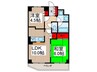 コート北浦和（802） 2LDKの間取り