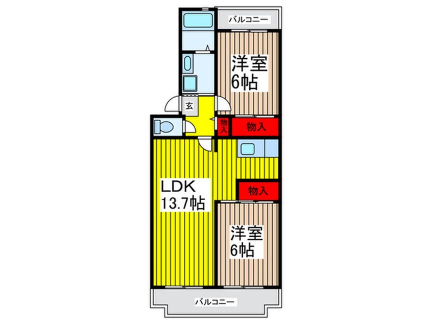 間取図 エイトプリンスＹＯＮＯ