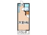 フラット程久保 1Rの間取り