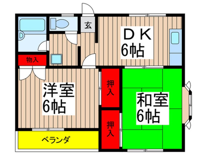 間取図 ハイツリバ－サイド