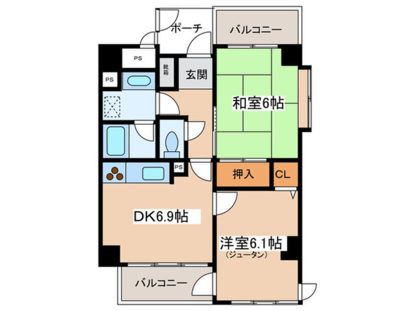 間取図 ライオンズヒルズ秦野(408)