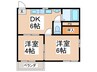 ミキハウス 2DKの間取り