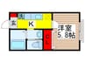エスペラールⅢ 1Kの間取り