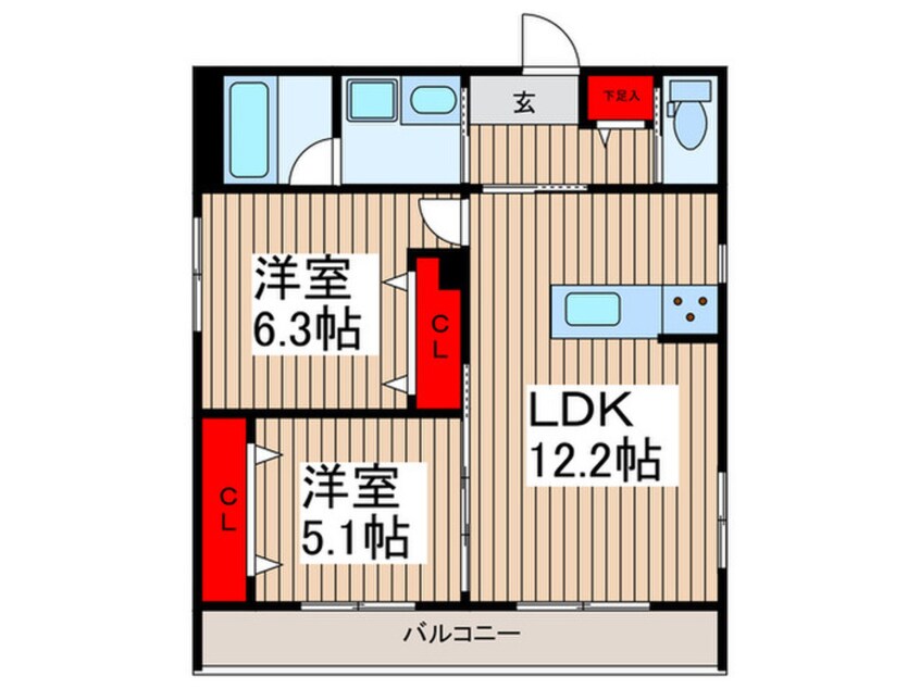 間取図 CLIVIA　市川大門通り