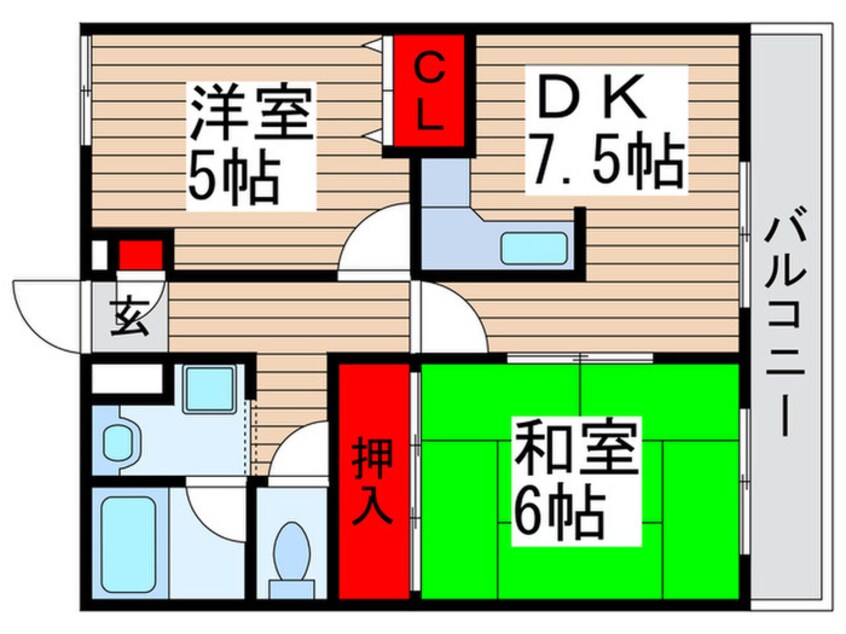 間取図 ジュネパレス松戸第３５