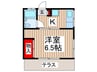 きょんハイツ 1Kの間取り