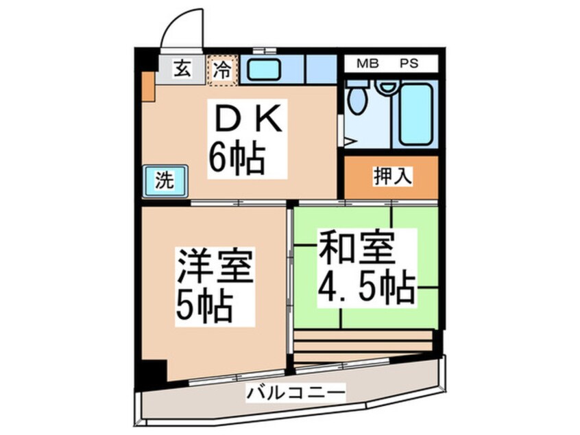 間取図 ヒルズ梅野