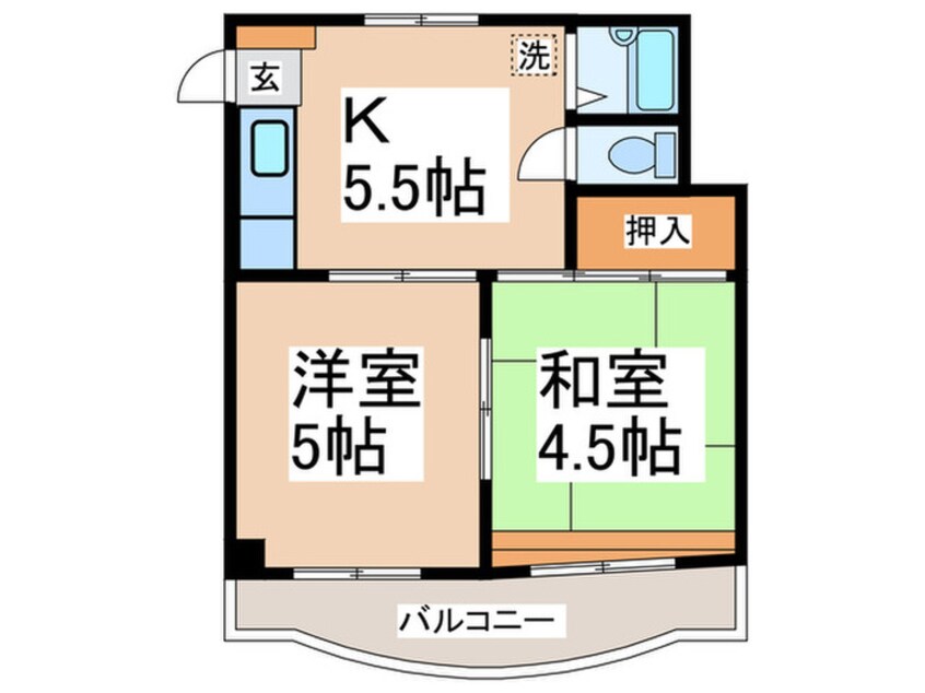 間取図 ヒルズ梅野