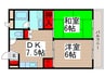コーポサンエイト 2DKの間取り