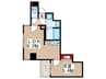 GENOVIA錦糸町skygarden(403) 1LDKの間取り