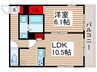 仮）ローズパーク八番館 1LDKの間取り