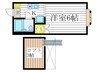 パークサイドハイツⅡ 1Kの間取り