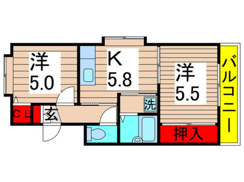 間取図 サンライズ中川