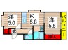 サンライズ中川 2Kの間取り