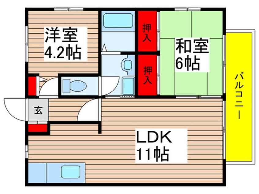 間取図 グランメ－ルイワイ１