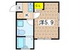 オーシャンドリーム桜山 1Kの間取り