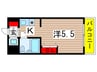 グルックハイム稲毛 1Kの間取り