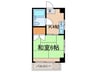 川島ハイツ 1Kの間取り