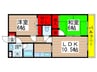 ロイヤルコーポ椿森 2LDKの間取り