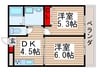仮)八街市文違共同住宅 2DKの間取り