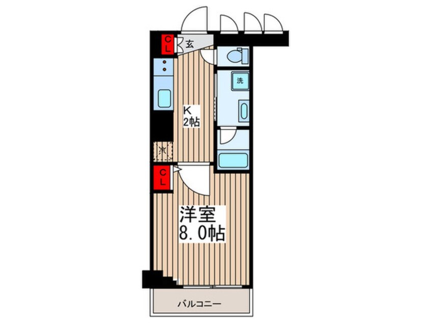 間取図 TATSUMIｽｶｲｶﾞｰﾃﾞﾝﾃﾗｽ