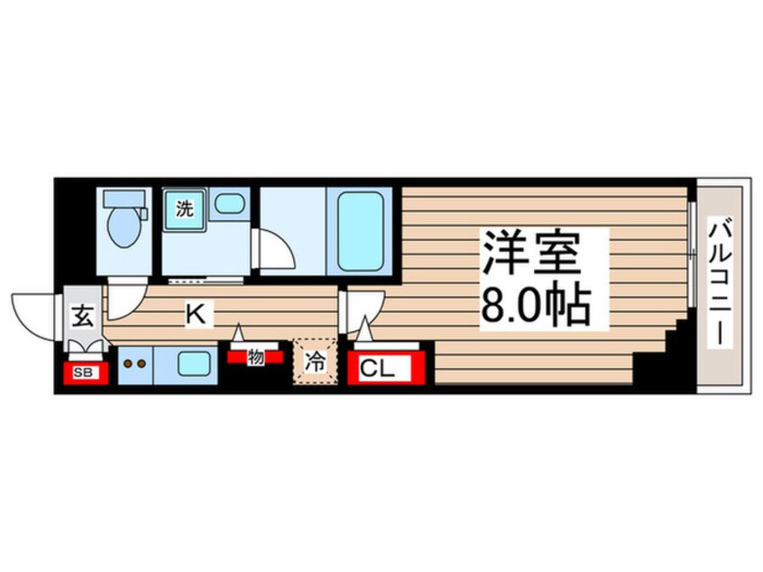 間取図 TATSUMIｽｶｲｶﾞｰﾃﾞﾝﾃﾗｽ