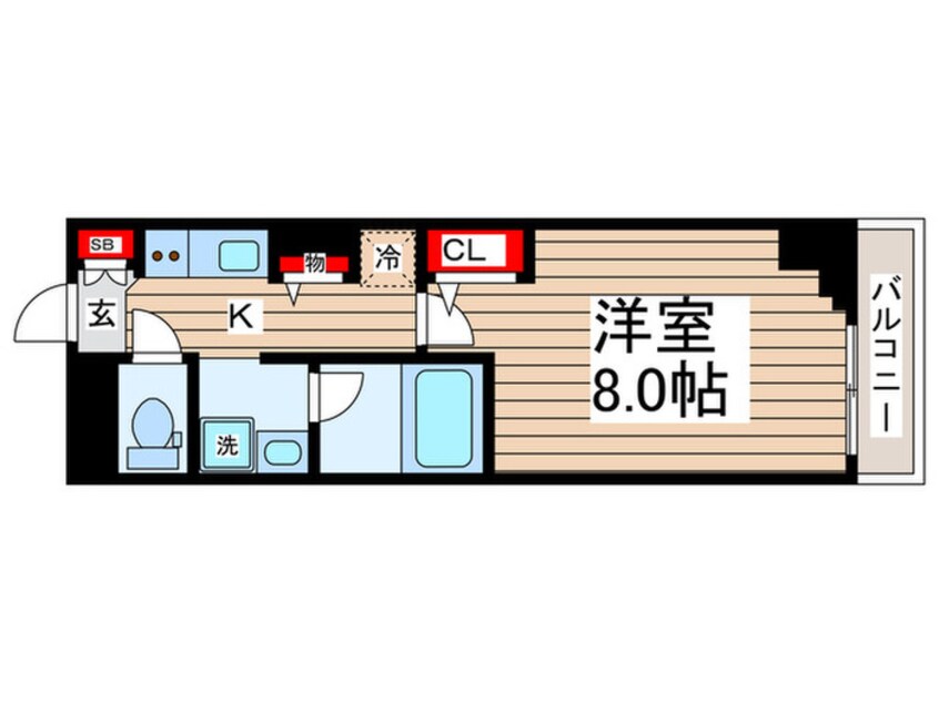 間取図 TATSUMIｽｶｲｶﾞｰﾃﾞﾝﾃﾗｽ