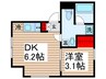 エスポワール門前仲町 1DKの間取り