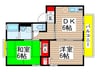 ハイツボナ－ル 2DKの間取り