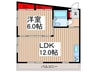 池田第３ビル 1LDKの間取り
