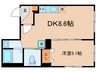 メルヴェ－ユ根津 1DKの間取り
