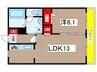 グランソレア－ド 1LDKの間取り