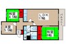 サングリ－ン松戸Ｂ棟（413） 3LDKの間取り