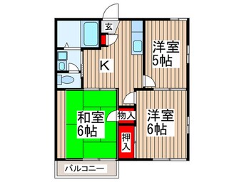 間取図 シャトル山崎Ａ