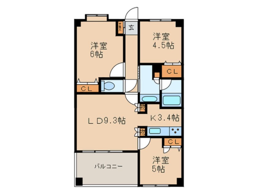 間取図 プリムローズ南町田（６０３）