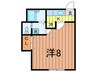 ドエル西 1Kの間取り