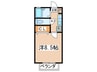エテルノ聖蹟 1Kの間取り