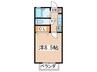 エテルノ聖蹟 1Kの間取り