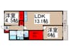 ハイツ竹丘 2LDKの間取り