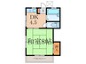 コ－ポ小山 1DKの間取り