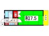 タウンフラッツ 1Kの間取り