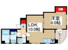 ユーコート上福岡 1LDKの間取り