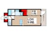 イニシア北千住レジデンス(1003) 1LDKの間取り
