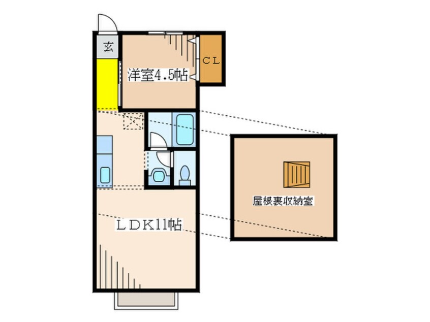 間取図 クルベット武蔵野