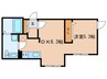 Ｂｒａｎｃｈｅ神楽坂 1DKの間取り