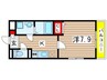クラルテ 1Kの間取り